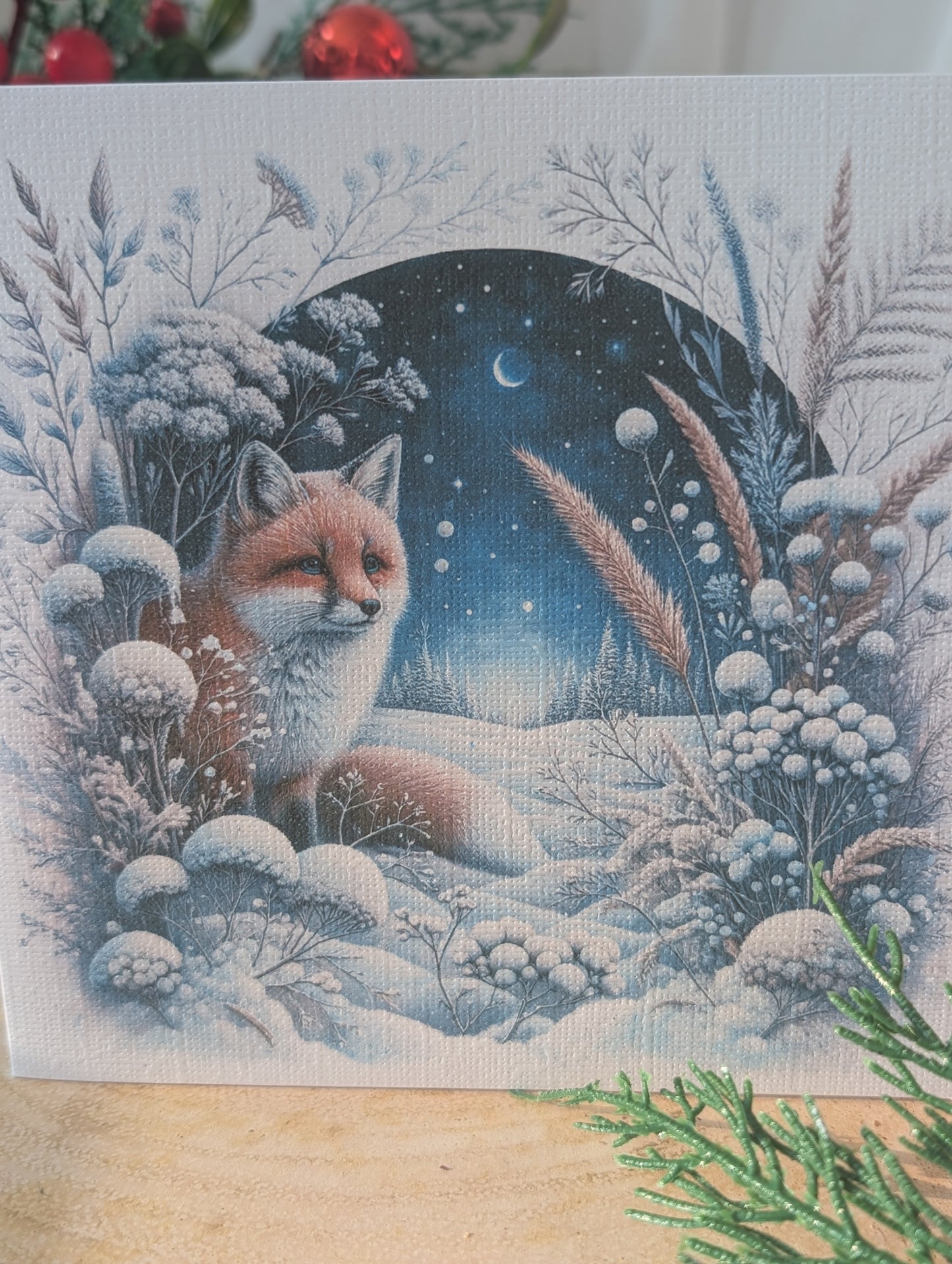 Winter Fox Christmas Card
