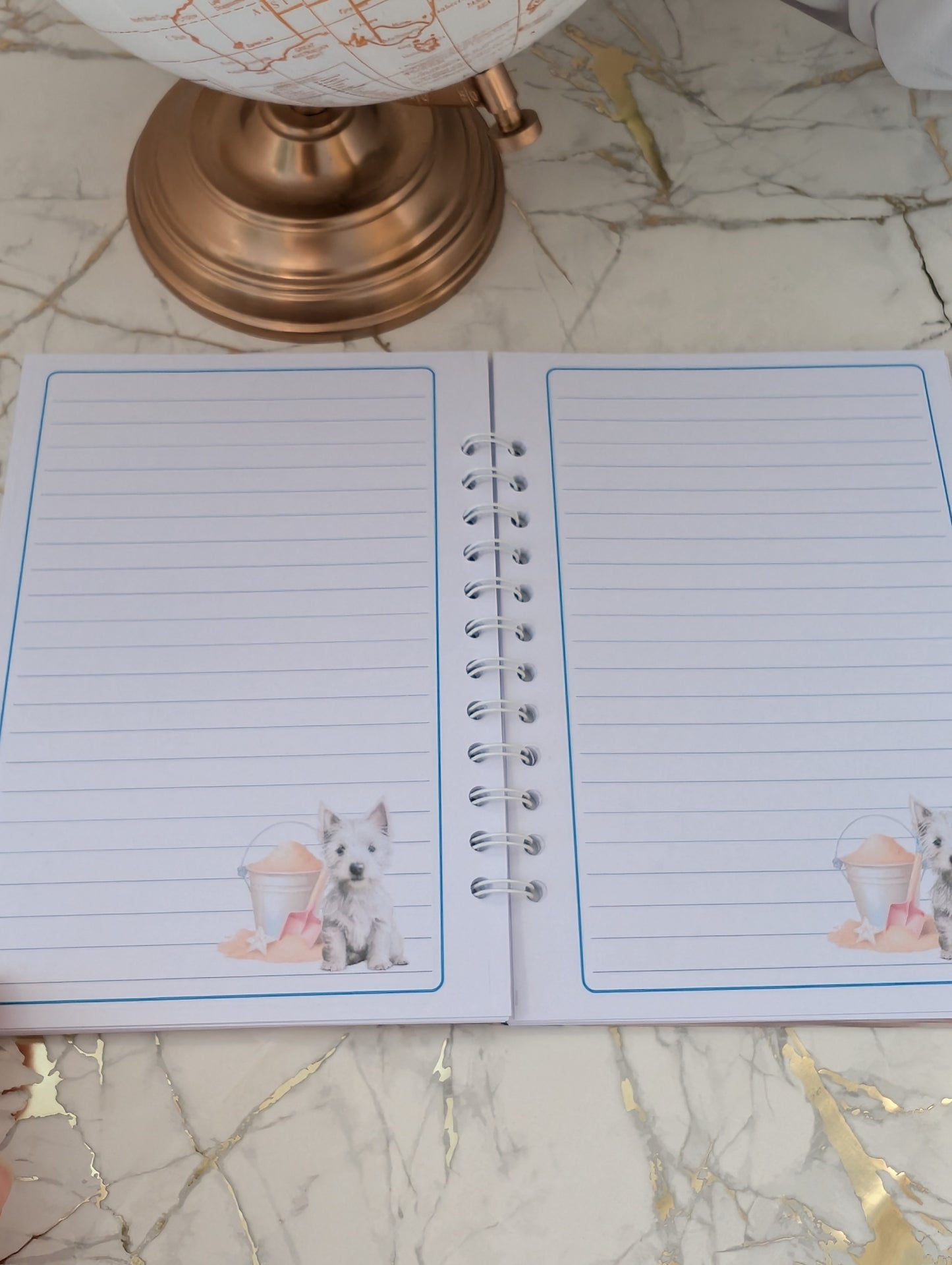 Westie Spiral Bound Notebook | Westie Stationery | Westie Handmade Notebook