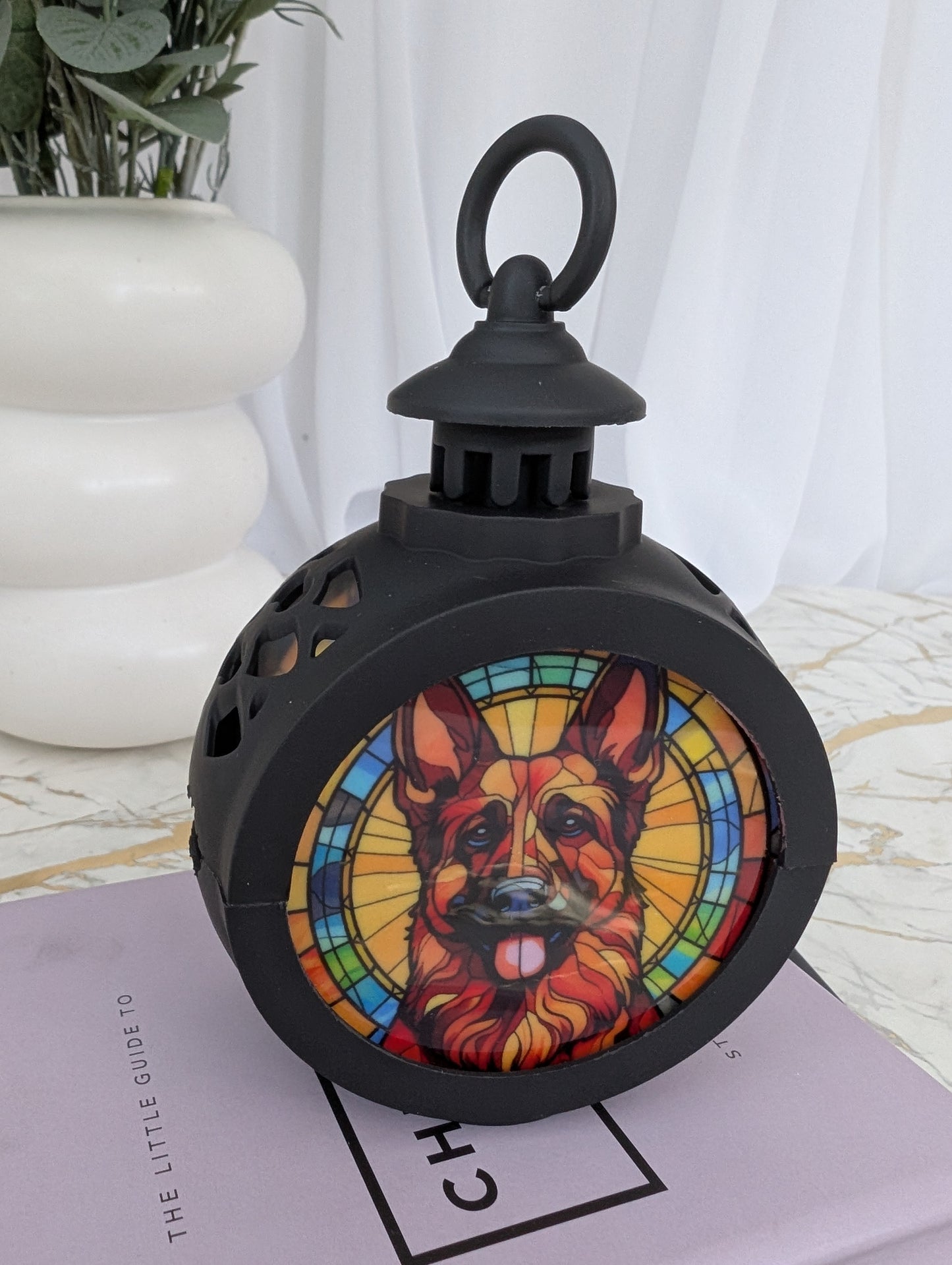 Stained Glass Style Alsation LED lamp | German Shepherd |Alsation Gift