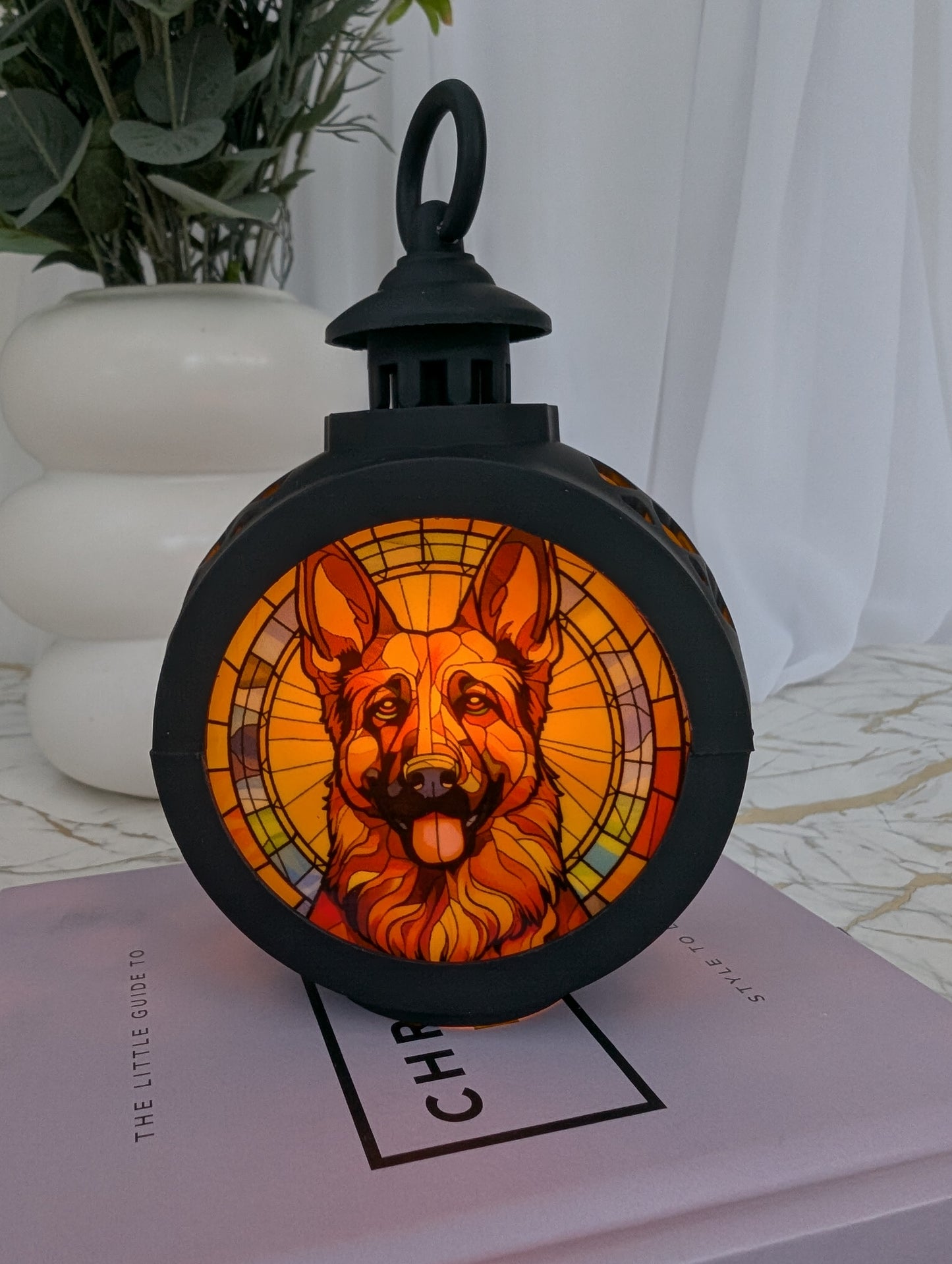 Stained Glass Style Alsation LED lamp | German Shepherd |Alsation Gift