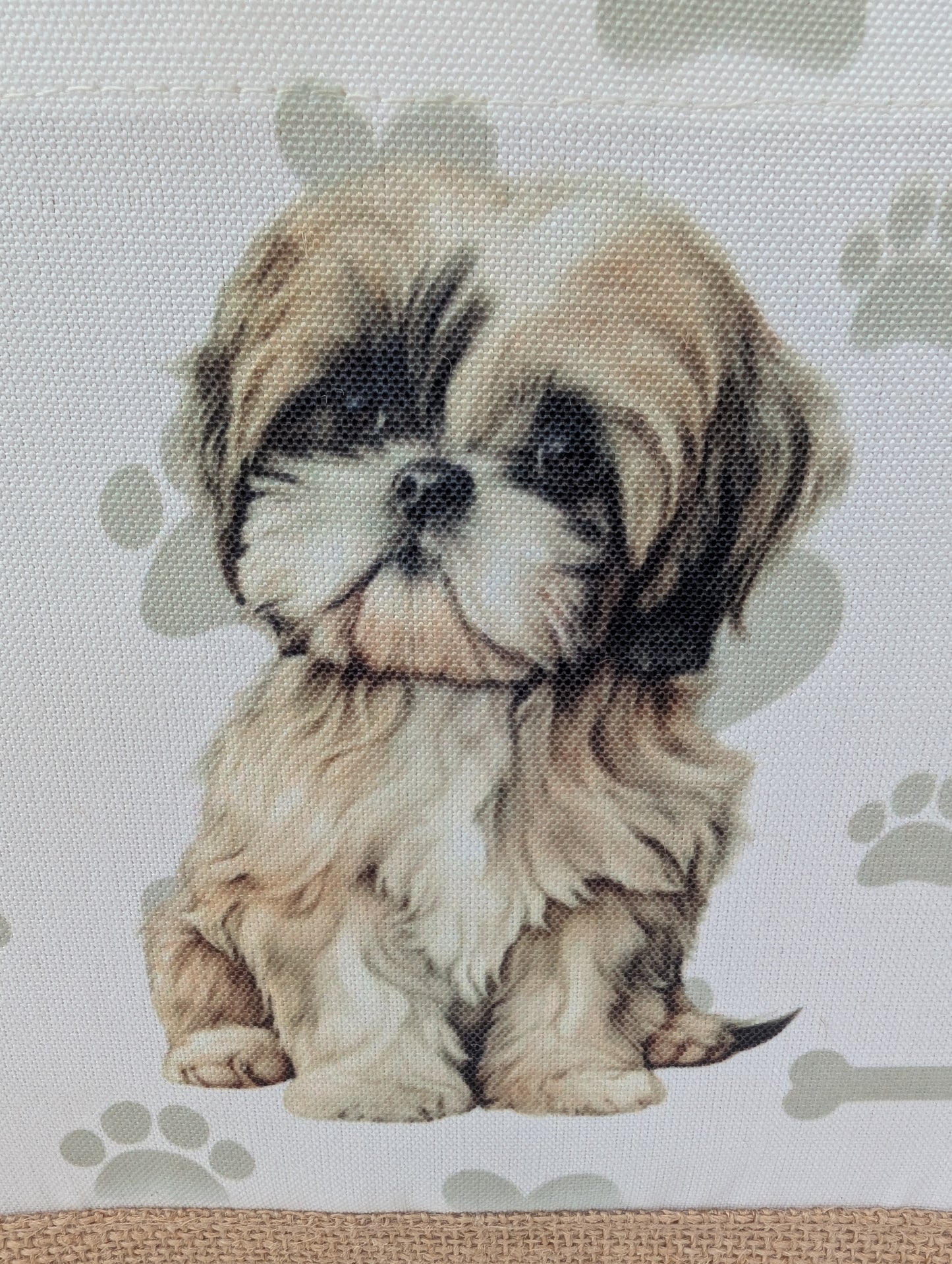 Schih Tzu Jute Tote Bag | Dog Themed Gift | Schih Tzu Shopping Bag