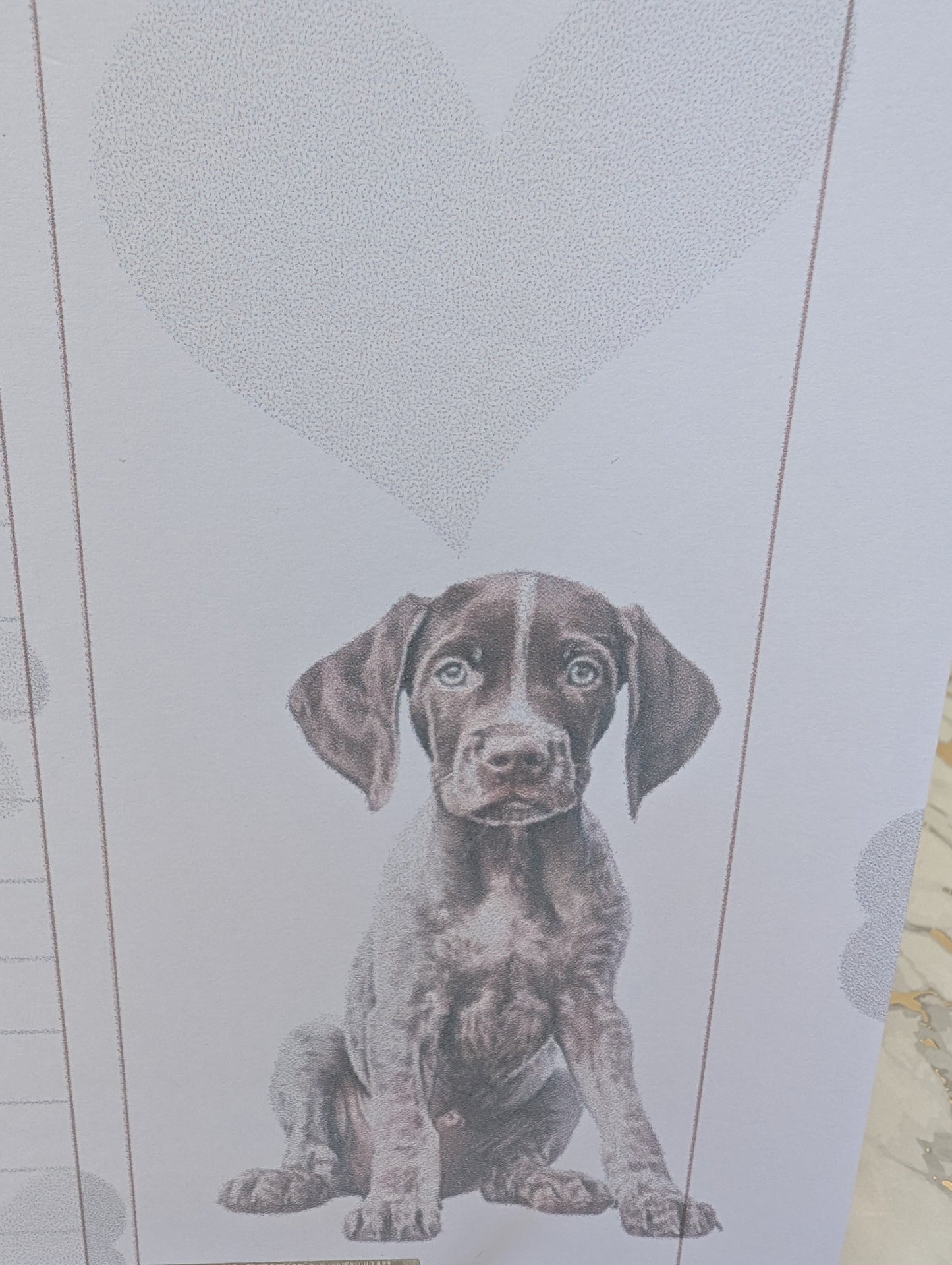 close up of German Shorthaired Pointer image on My Doggy To Do List notepad