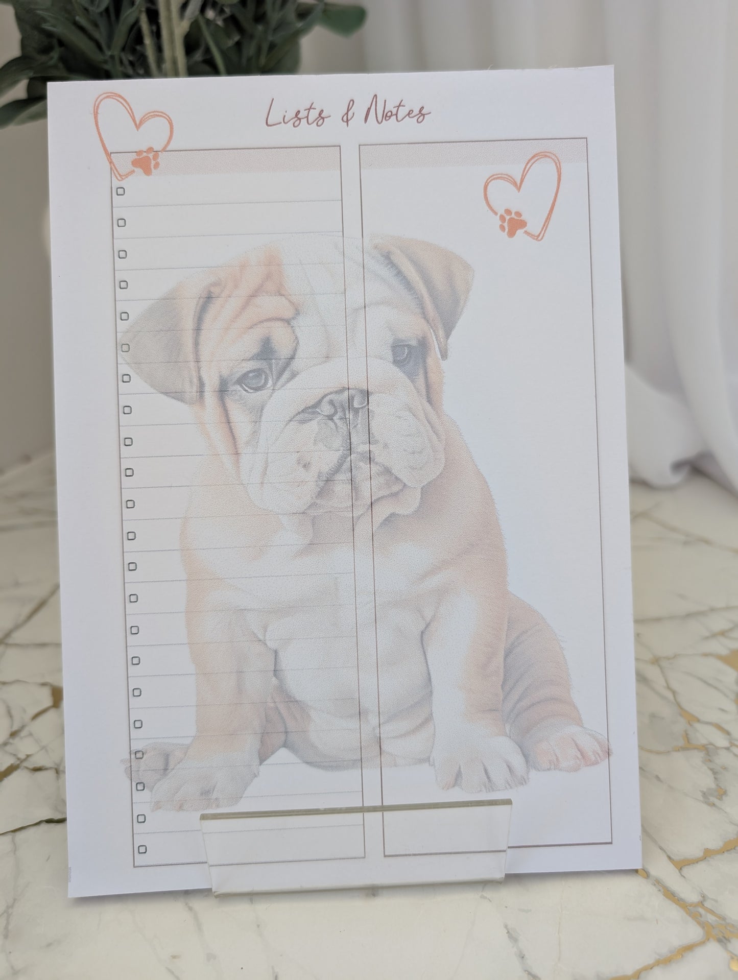 Bulldog Notepad | British Bulldog stationery | Bulldog Notepad Gift