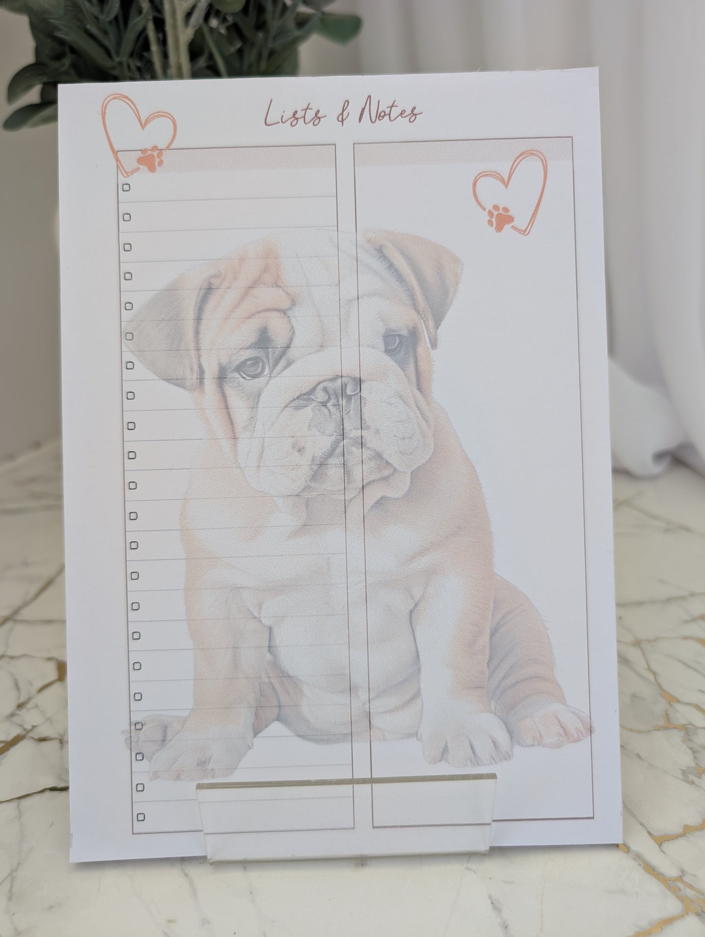 Bulldog Notepad | British Bulldog stationery | Bulldog Notepad Gift