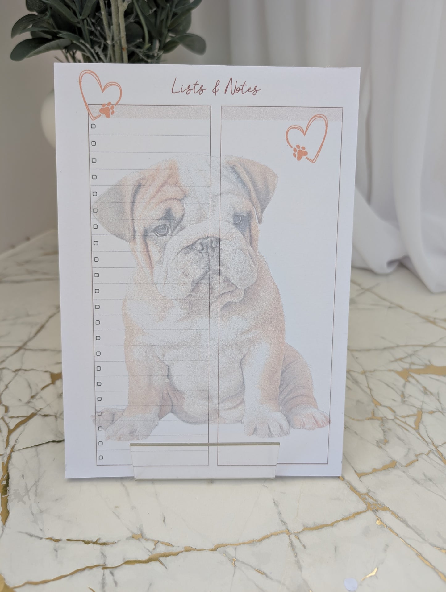 Bulldog Notepad | British Bulldog stationery | Bulldog Notepad Gift
