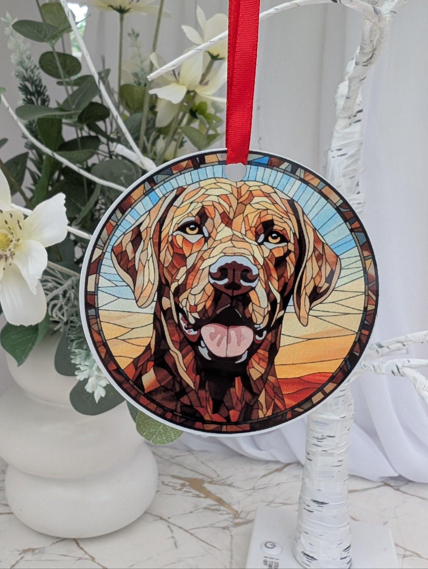 Labrador Stained Glass Hanging Decor | Labrador Gift | Dog Lover Gift