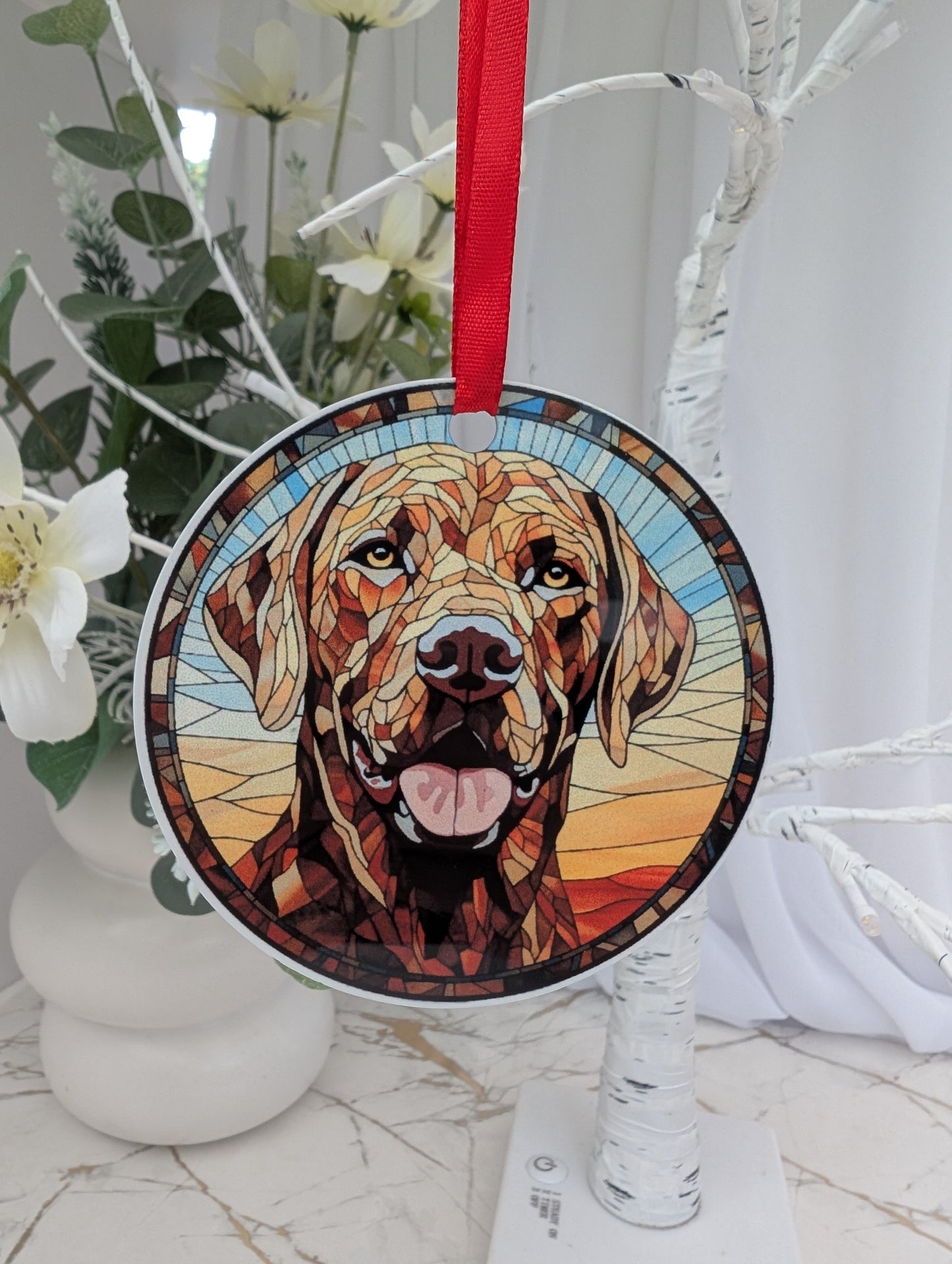 Labrador Stained Glass Hanging Decor | Labrador Gift | Dog Lover Gift