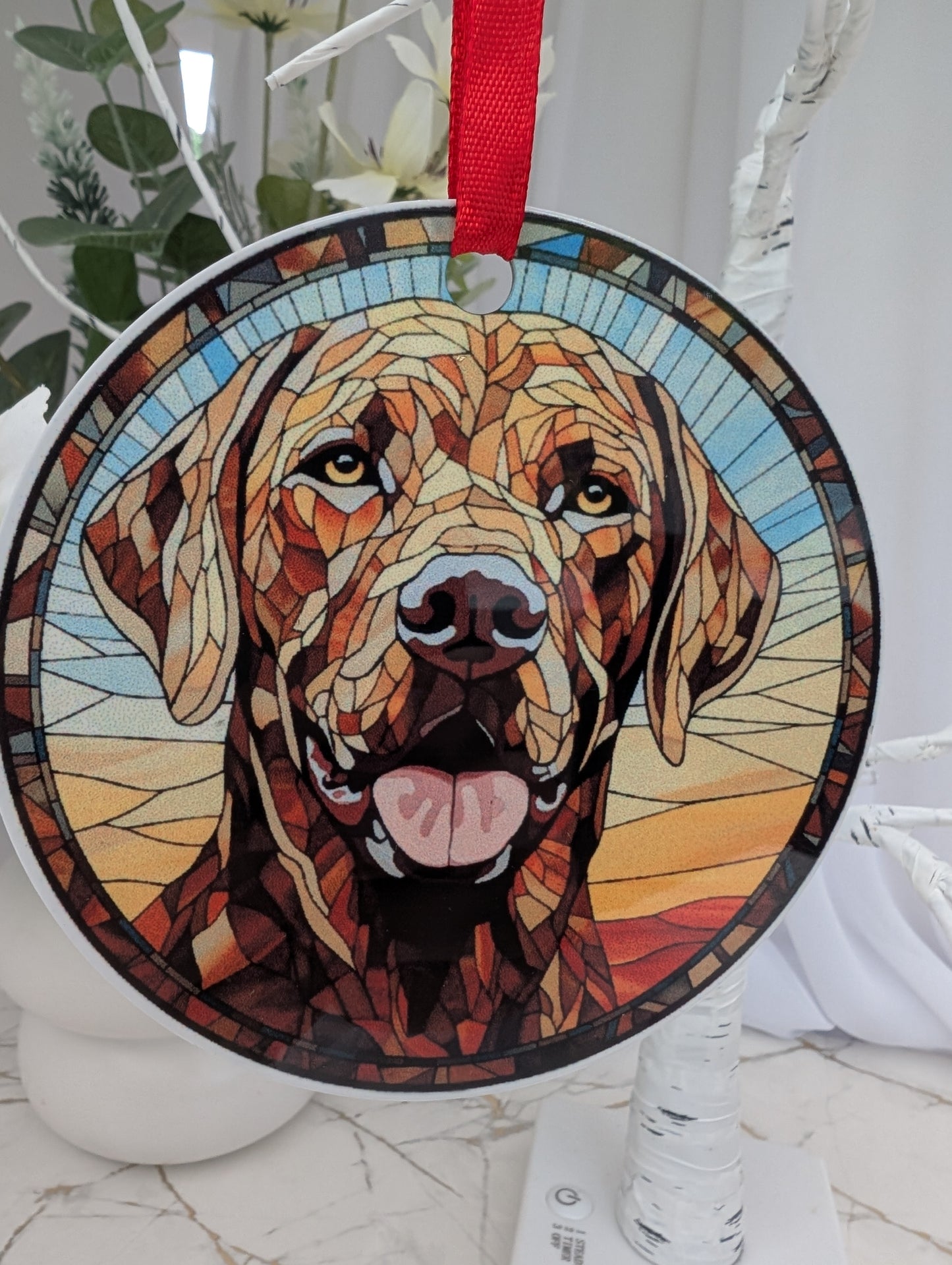 Labrador Stained Glass Hanging Decor | Labrador Gift | Dog Lover Gift