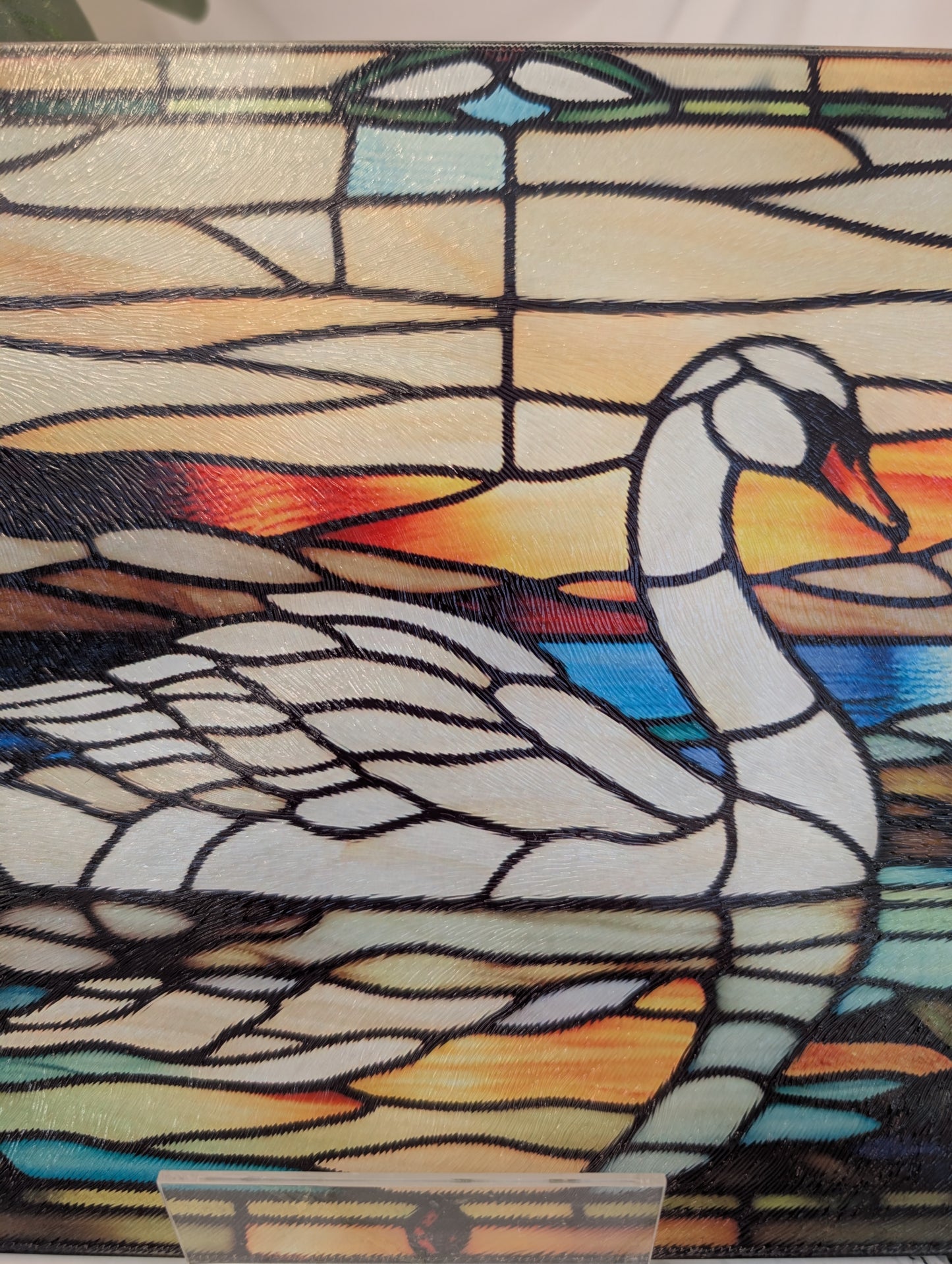 Swan Chopping Board | Stained Glass Effect Swan Chopping Board | Swan Gift