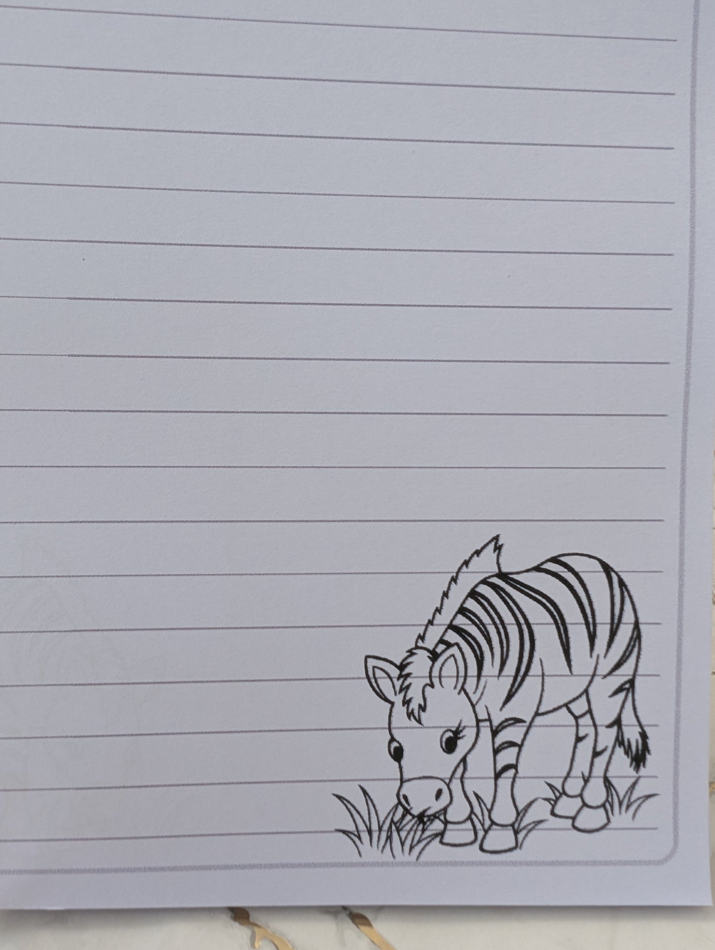 Zebra Stained Glass Style Notebook | Hand Made Zebra Lover Gift
