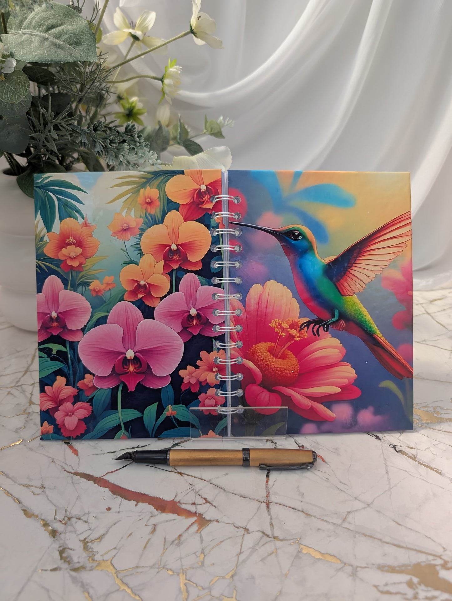 Hummingbird Handmade Notebook – A5 Glossy Hardback