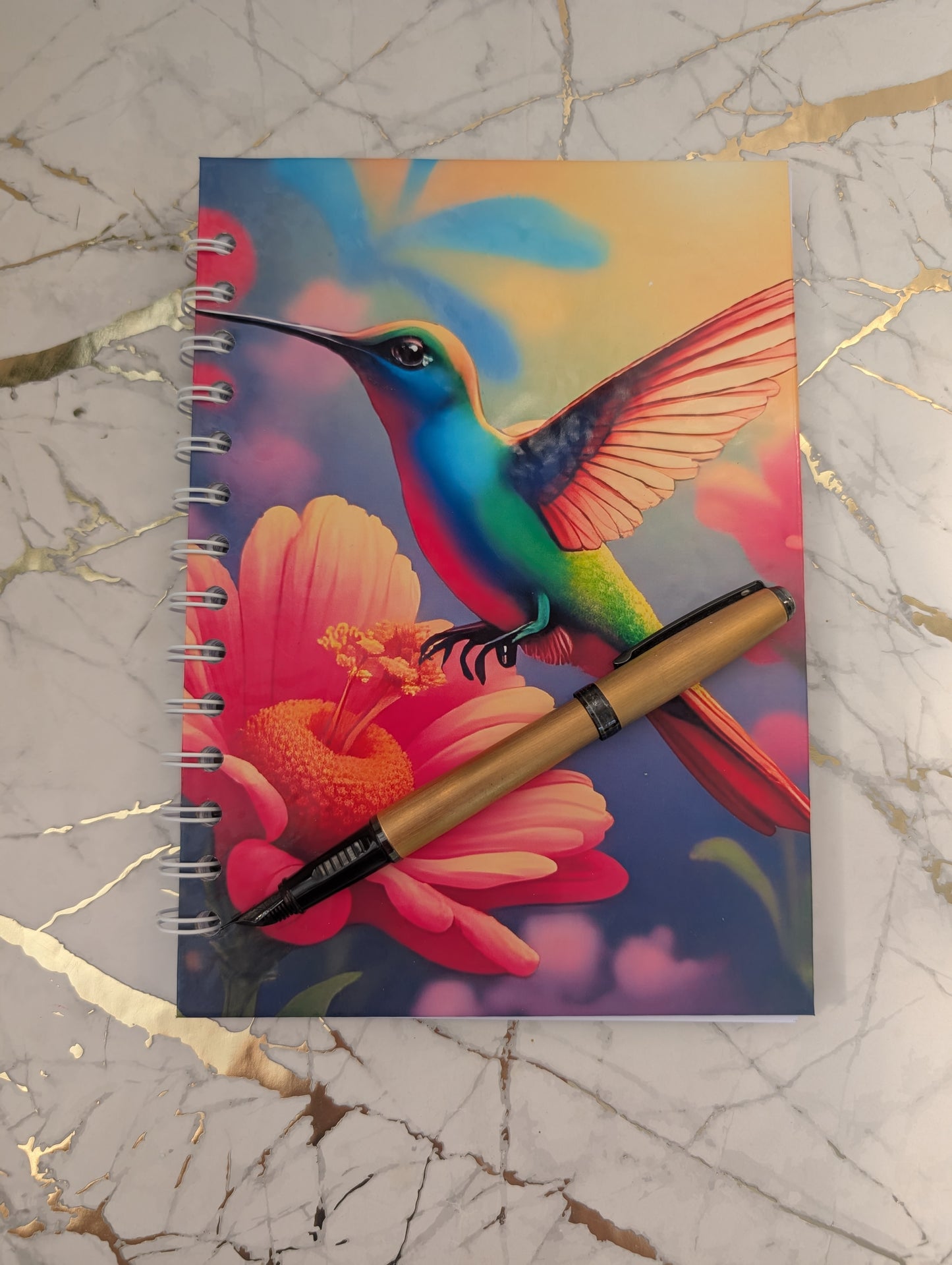 Hummingbird Handmade Notebook – A5 Glossy Hardback