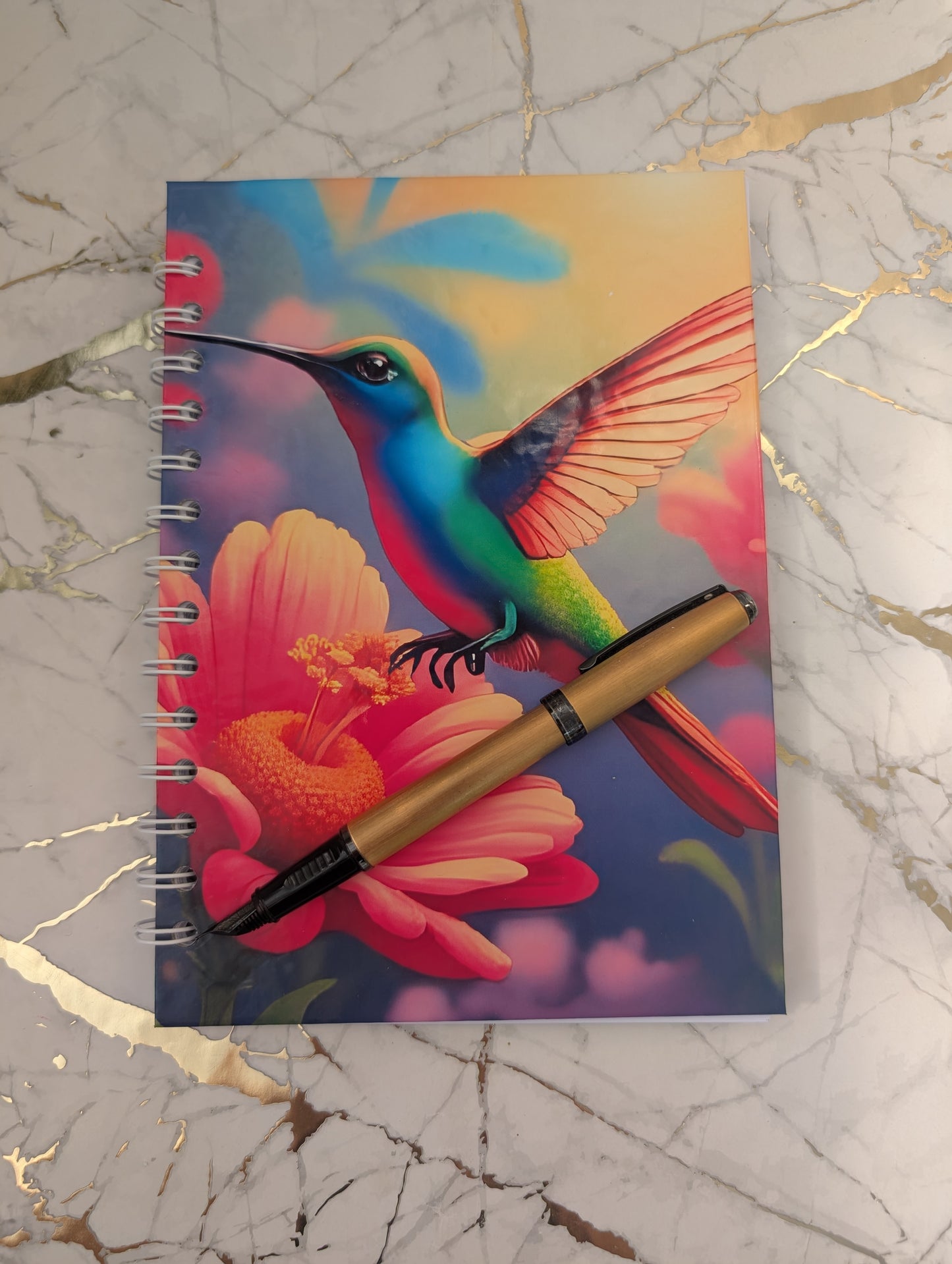 Hummingbird Handmade Notebook – A5 Glossy Hardback
