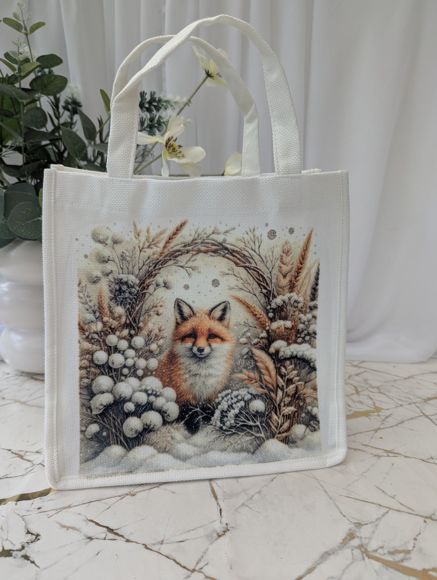 Fox Tote Bag | Fox Gift for Her | Winter Fox Bag |