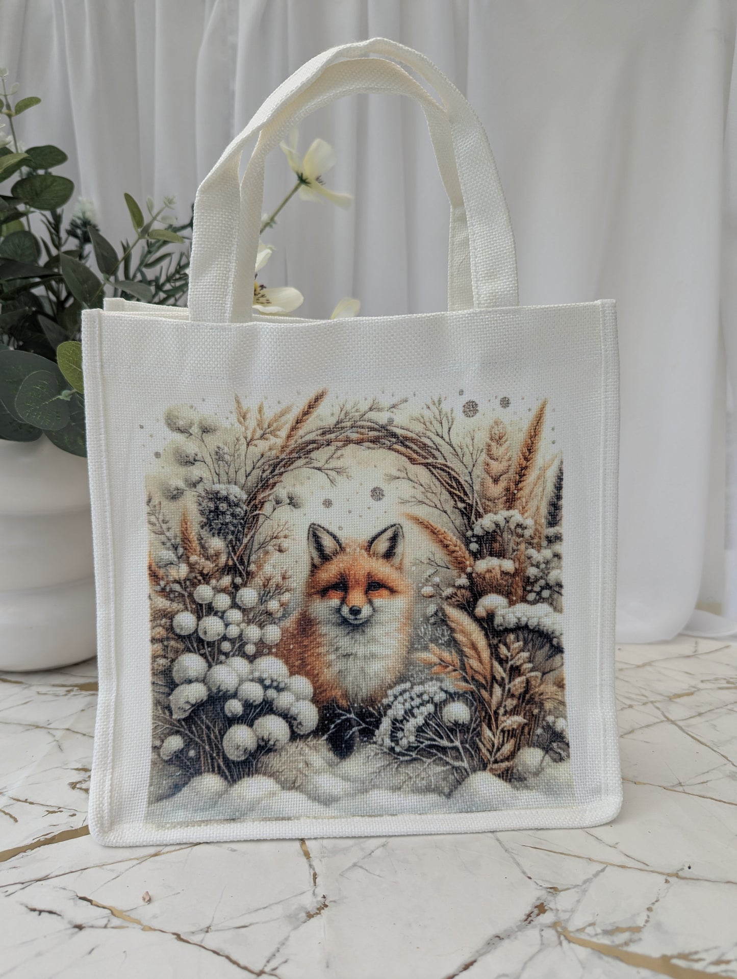 Fox Tote Bag | Fox Gift for Her | Winter Fox Bag |