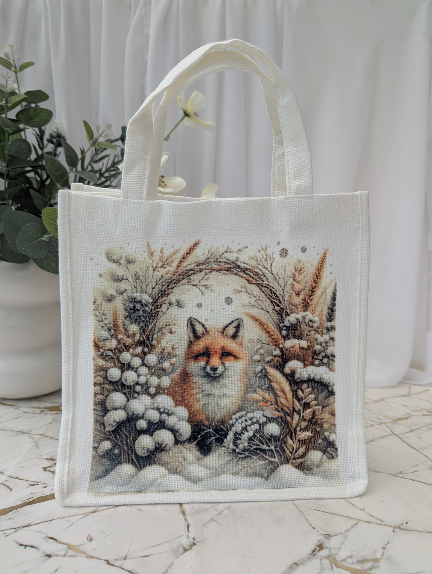 Fox Tote Bag | Fox Gift for Her | Winter Fox Bag |