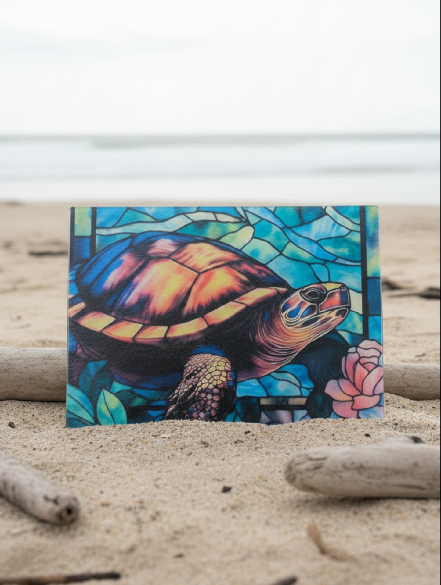 Stained Glass turtle chopping board