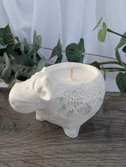 Cute Cow Pot and Candle | Hand Poured Cow Candle | Hand poured Cow Pot image 1