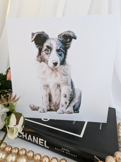 Border Collie Greetings Card | Dog Notecard | Border Collie Birthday Card image 1