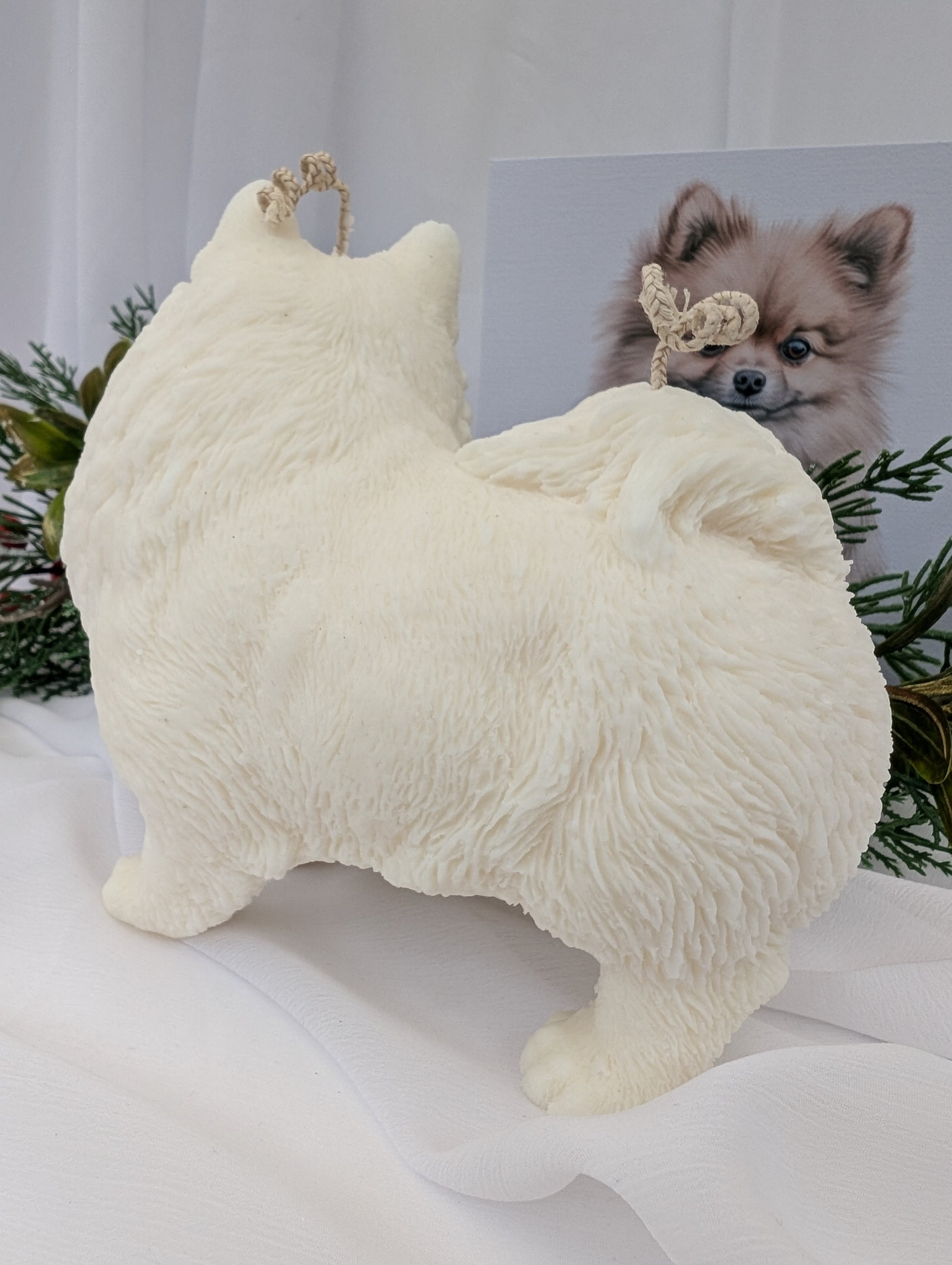 Pomeranian Puppy Candle| Dog Candle | Pomeranian Candle Gift image 5