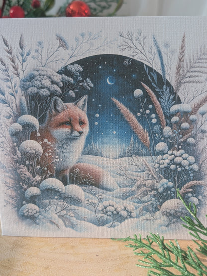 Winter Fox Christmas Card