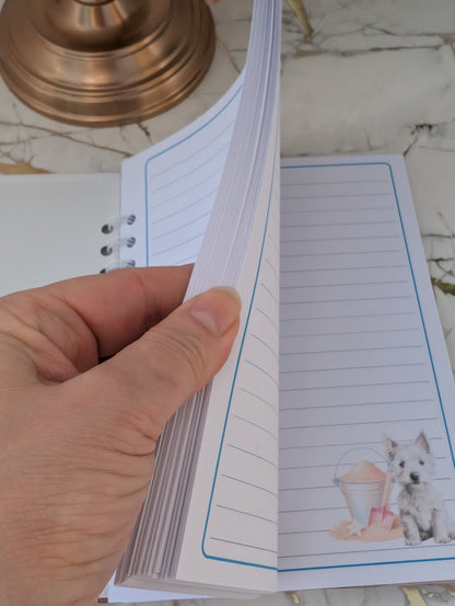 Westie Spiral Bound Notebook | Westie Stationery | Westie Handmade Notebook