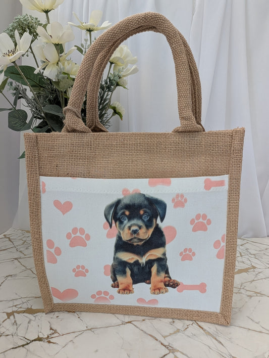 Rottweiler Dog Tote Bag | Dog Themed Gift | Rottweiler Shopping Bag