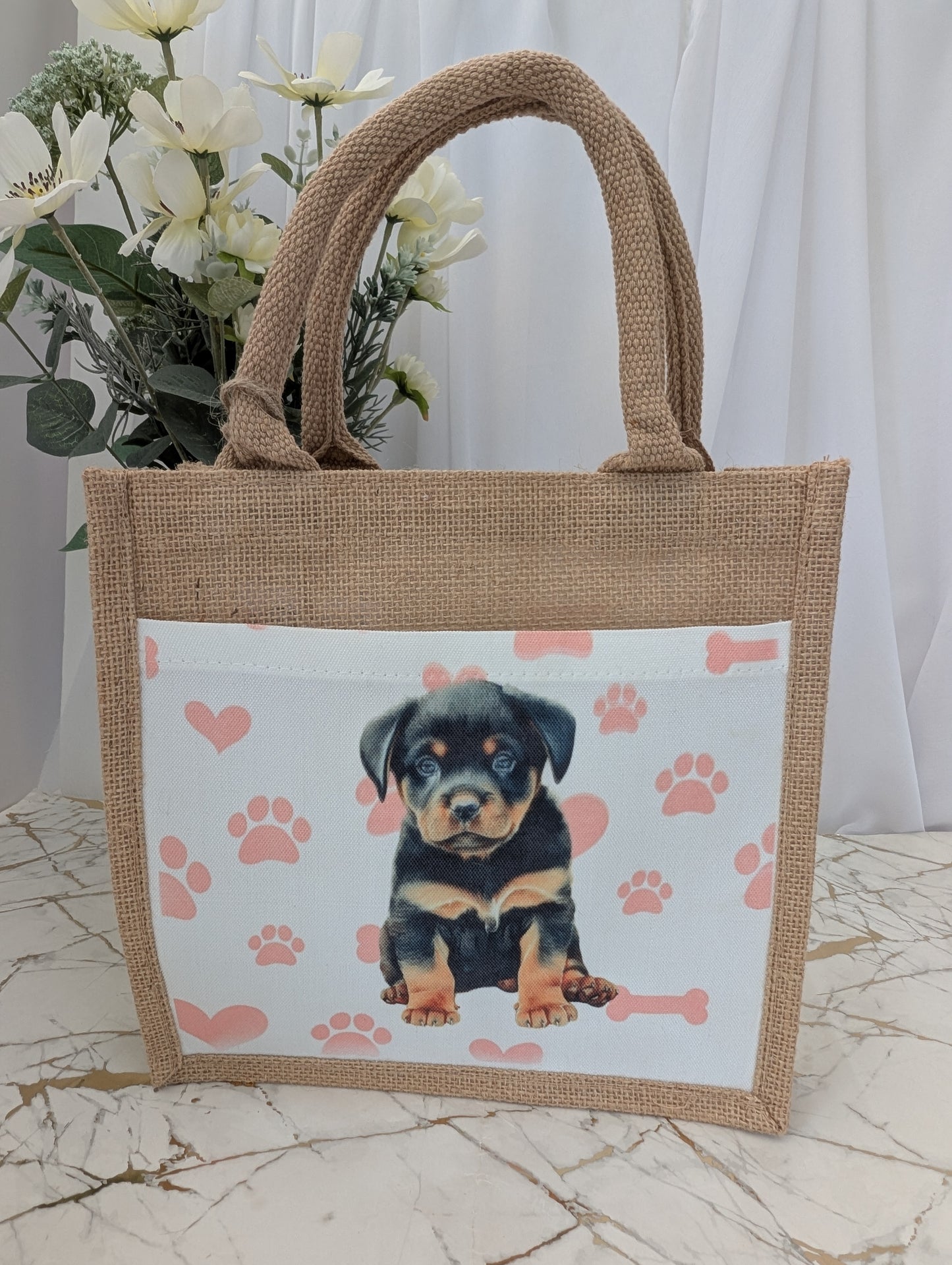 Rottweiler Dog Tote Bag | Dog Themed Gift | Rottweiler Shopping Bag