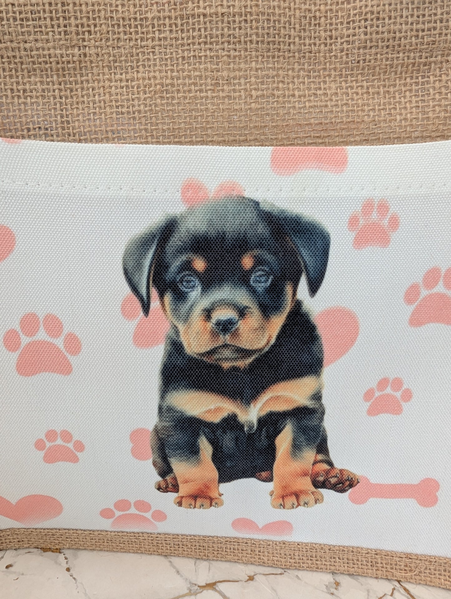 Rottweiler Dog Tote Bag | Dog Themed Gift | Rottweiler Shopping Bag