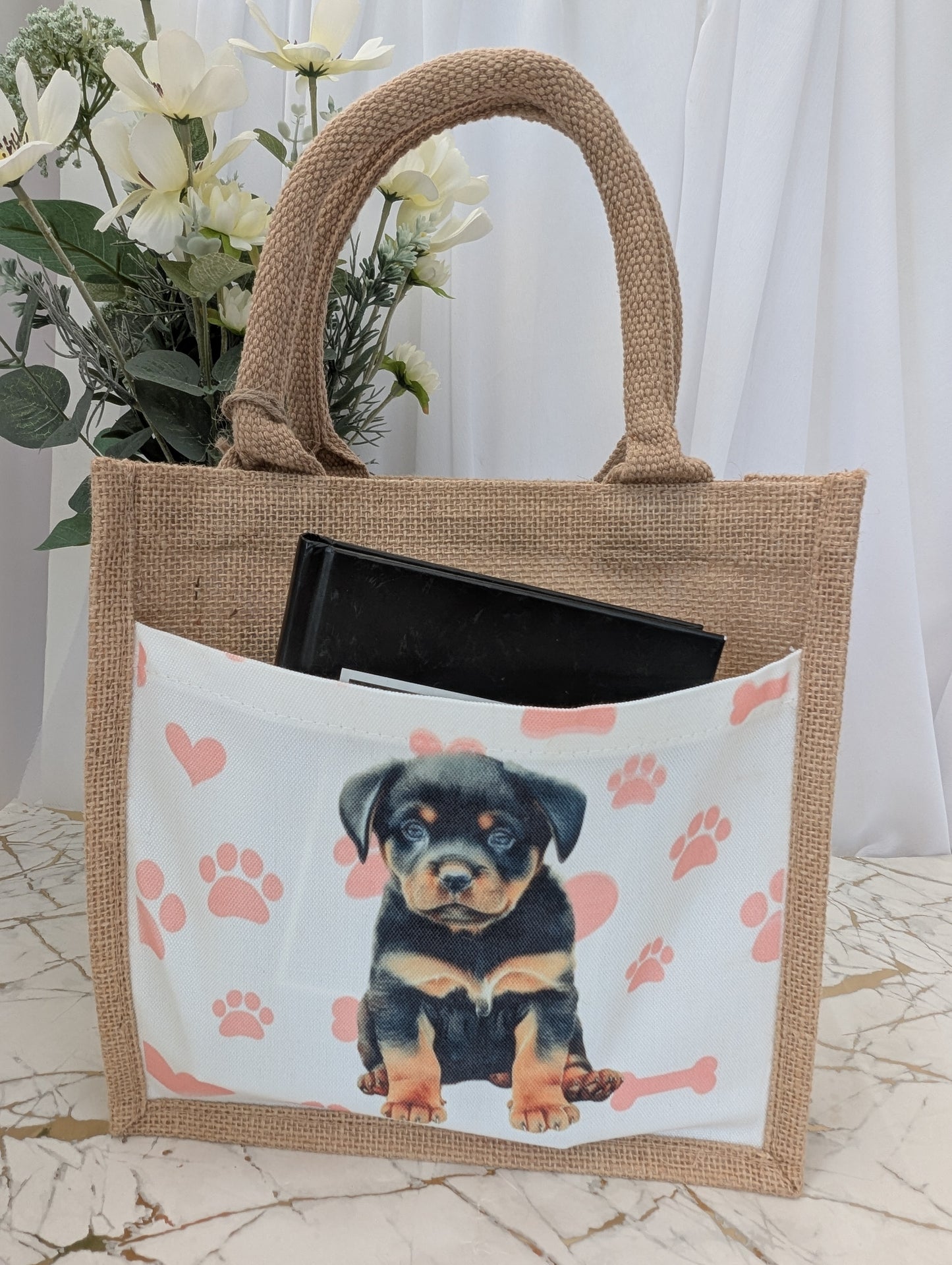 Rottweiler Dog Tote Bag | Dog Themed Gift | Rottweiler Shopping Bag