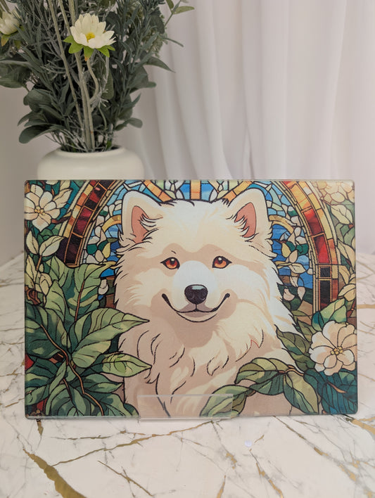 Samoyed Chopping Board | Stained Glass Effect Samoyed Chopping Board