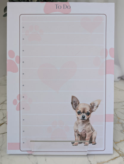 Chihuahua Notepad | Chihuahua Notebook | Dog Themed Stationery