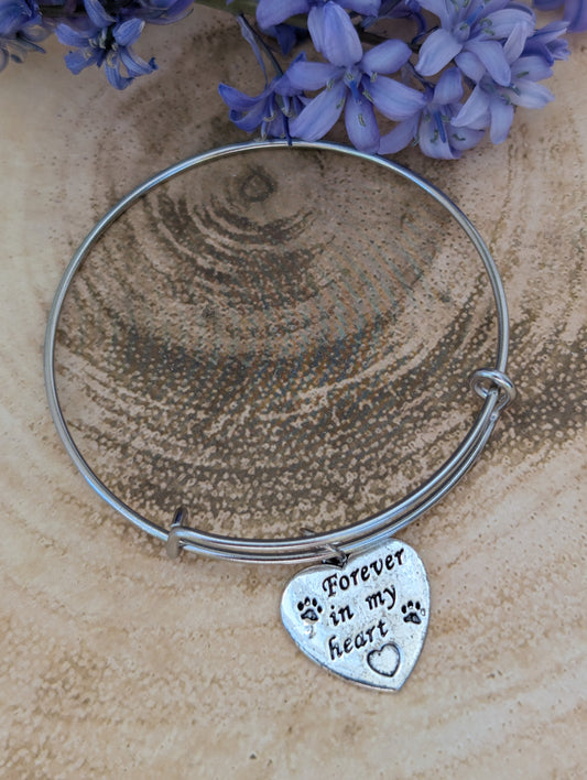 Forever in My Heart Expandable Bracelet | Dog Paw Bracelet