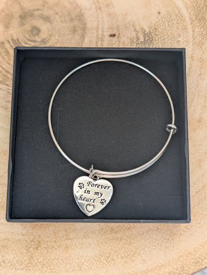 Forever in My Heart Expandable Bracelet | Dog Paw Bracelet