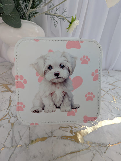 Faux leather Bichon Frise Jewellery Box | Bichon Frise Gift