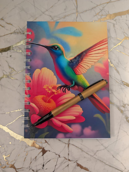 Hummingbird Handmade Notebook – A5 Glossy Hardback