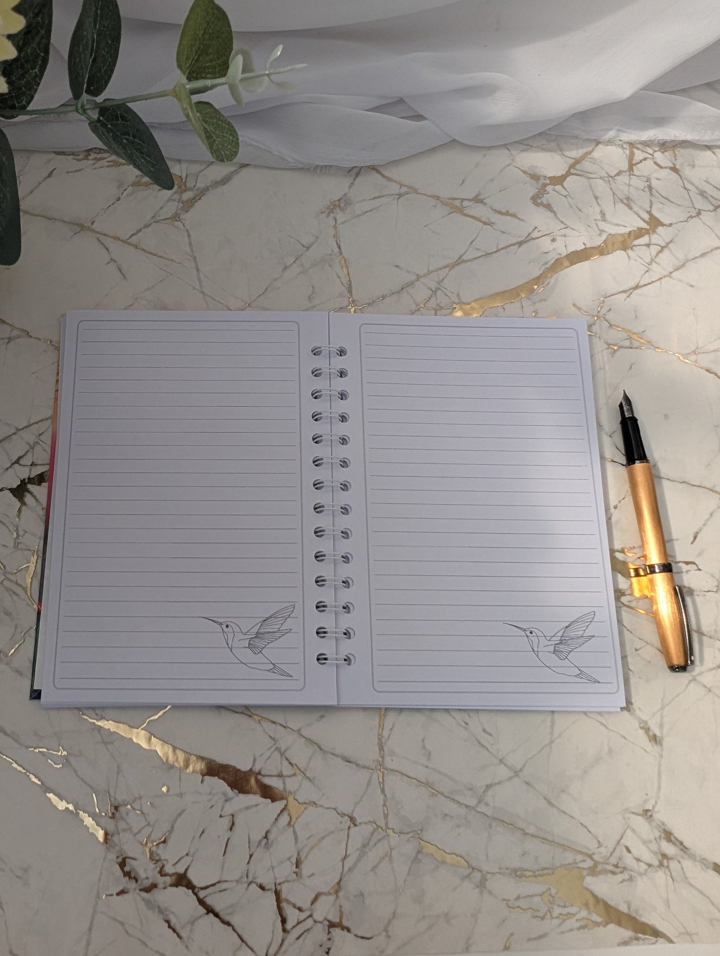Hummingbird Handmade Notebook – A5 Glossy Hardback