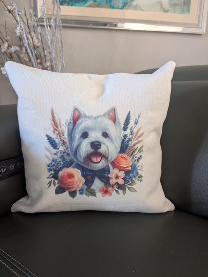 Western Highland Terrier | Dog Cushion | Westie Dog Gift
