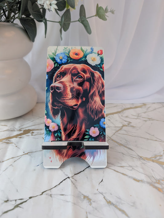 Red Setter Mobile Phone Stand | Irish Setter Dog Lover Gift