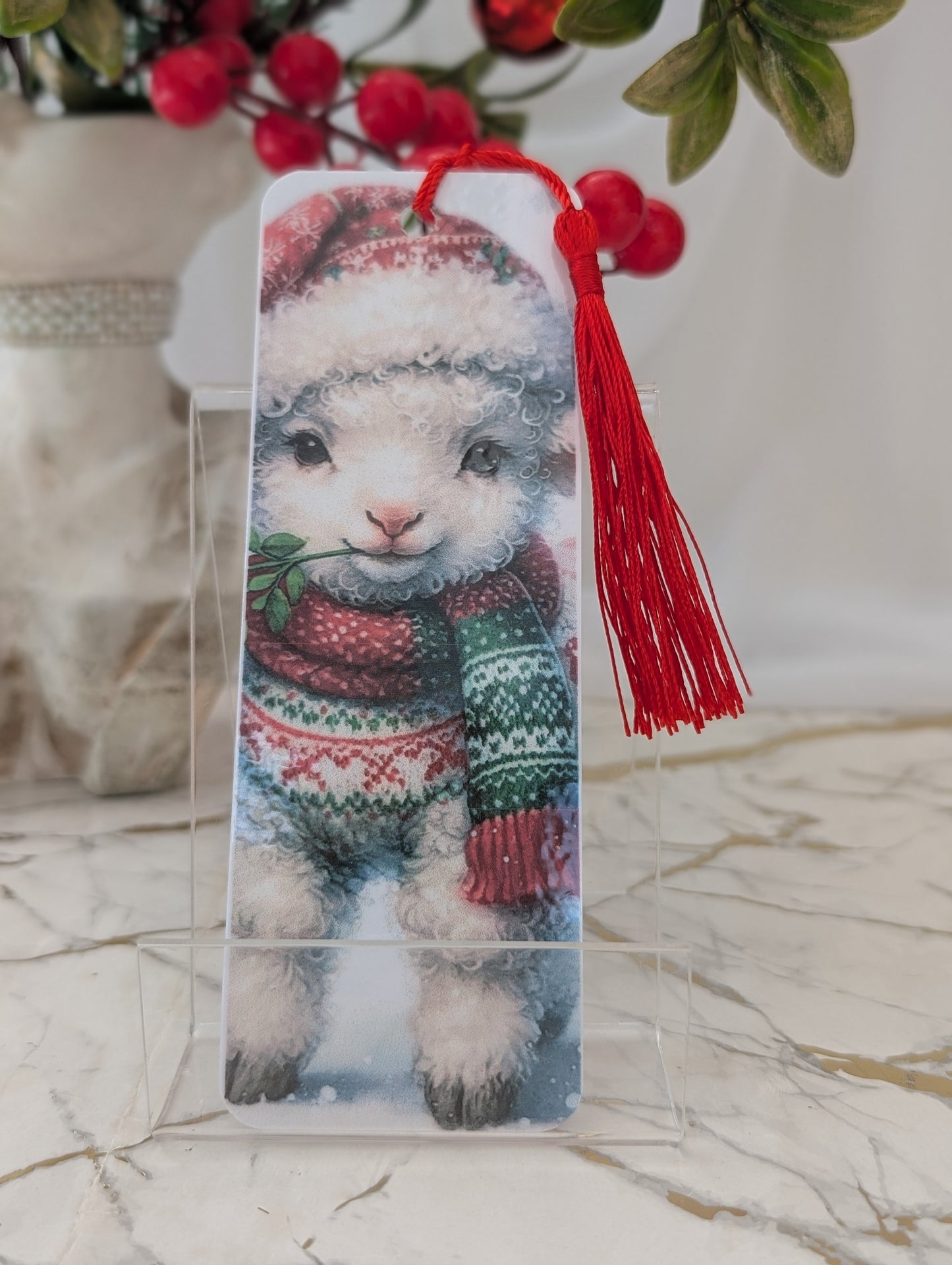 Christmas Bookmark  | Cute Sheep Design Stocking Filler