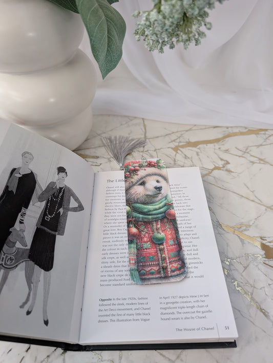 Christmas Bookmark  | Cute Bear Design Stocking Filler