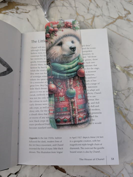 Christmas Bookmark  | Cute Bear Design Stocking Filler