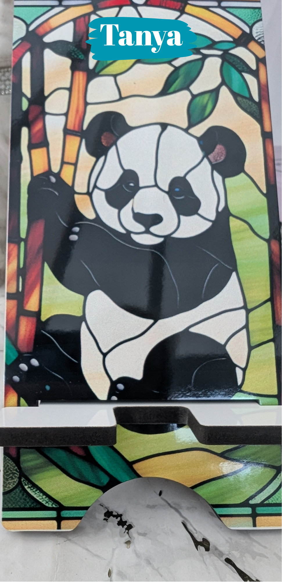 Panda Mobile Phone Stand | Personalised Panda Gifts