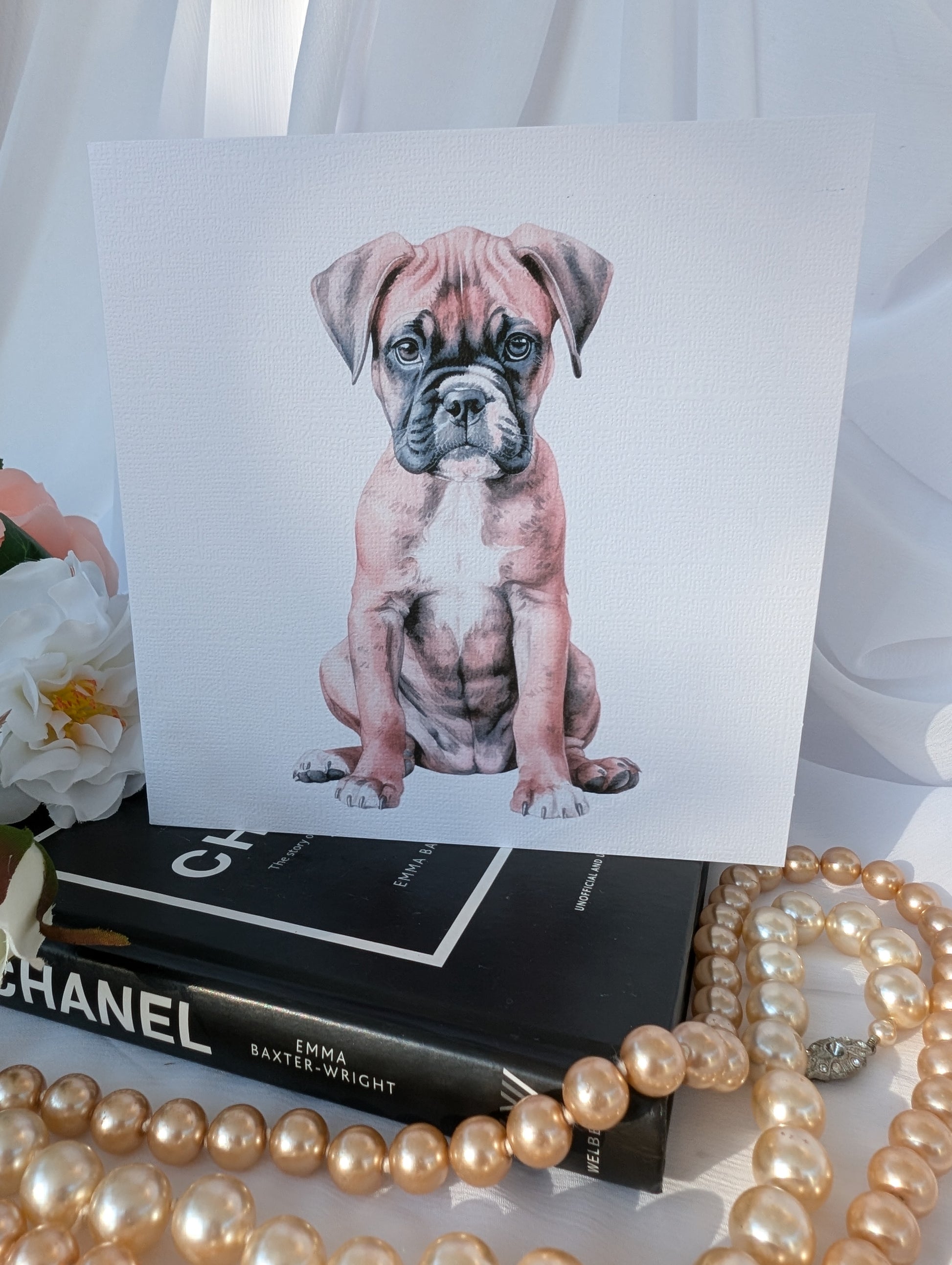 Boxer Dog Greetings Card | Dog Notecard | Boxer Dog Birthday Card image 1
