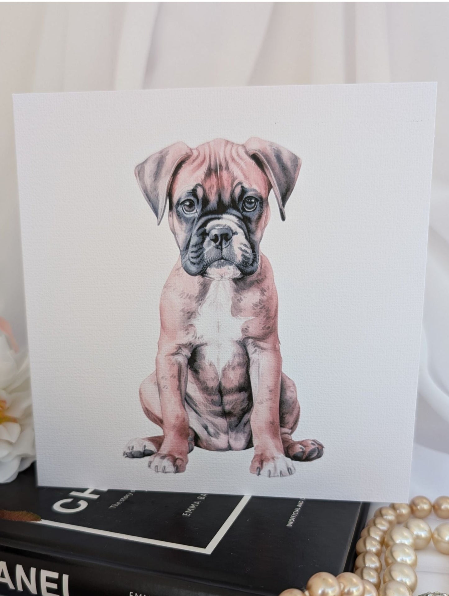 Boxer Dog Greetings Card | Dog Notecard | Boxer Dog Birthday Card image 0