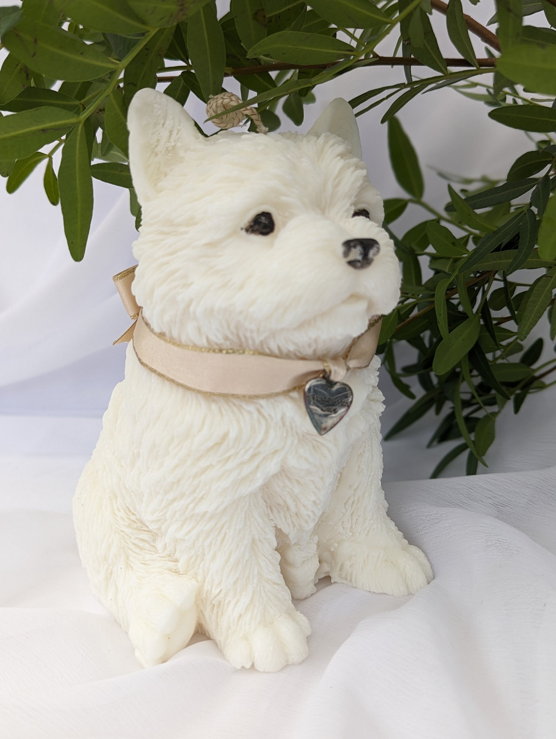 Side view of West Highland Terrier Puppy Candle image 