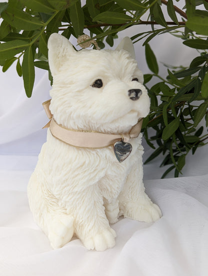 Side view of West Highland Terrier Puppy Candle image 