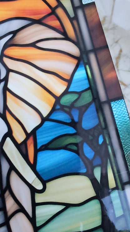 Elephant Stained Glass Style Notebook | Hand Made Elephant Lover Gift