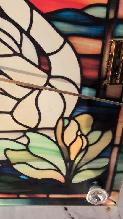 Swan Gift | Swan Clock | Stained Glass Effect